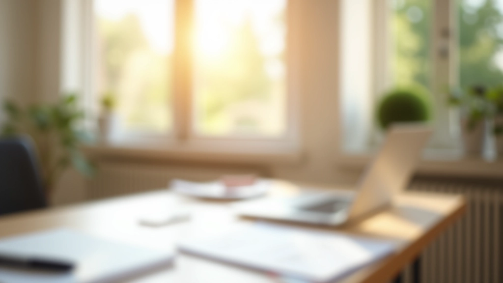 Espace de travail moderne avec documents d'énergie et calculatrice